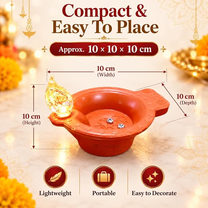 Water-Activated Reusable Diya (12 pieces)