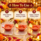 Water-Activated Reusable Diya (12 pieces)