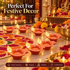 Water-Activated Reusable Diya (12 pieces)